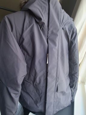 Uniqlo Men's Ultra Warm Down Coat Black Fur-Trimmed Hooded Jacket S